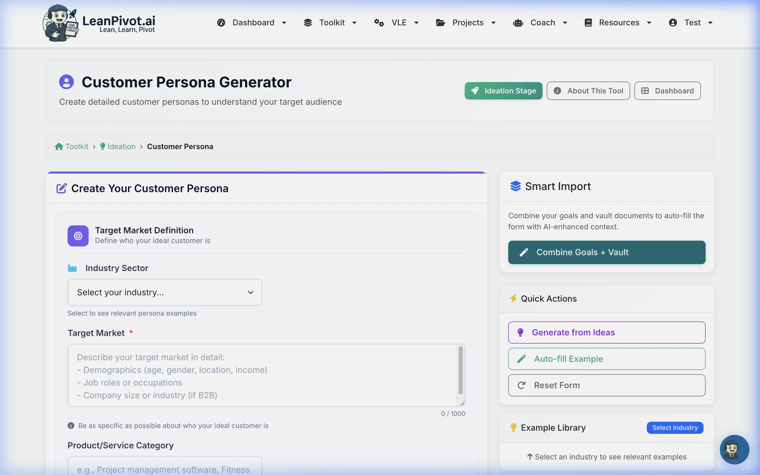 Select Industry & Define Target Market