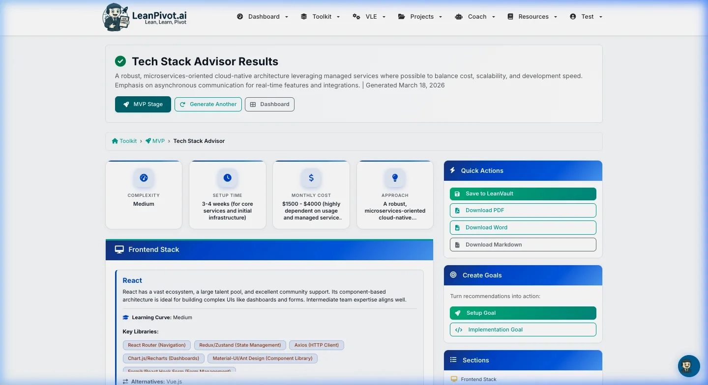 Complete Tech Stack Recommendation