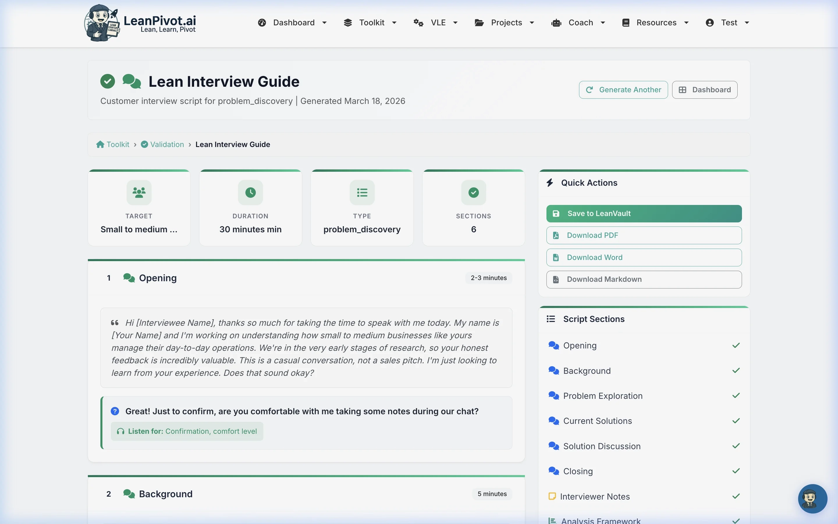 Your Complete Interview Script